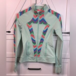 Lululemon Ivivva Aqua and Multicolor Jacket